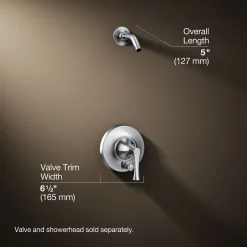 Rite-Temp® shower trim kit with push-button diverter, without showerhead^Kohler Outlet