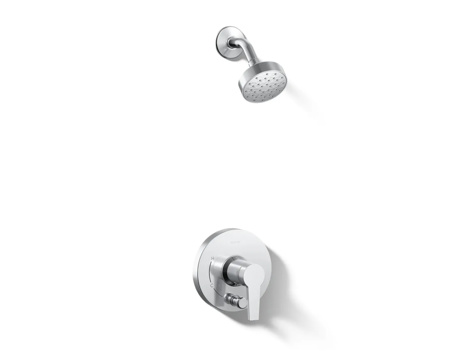 Rite-Temp® shower trim kit with push-button diverter, 2.5 gpm^Kohler