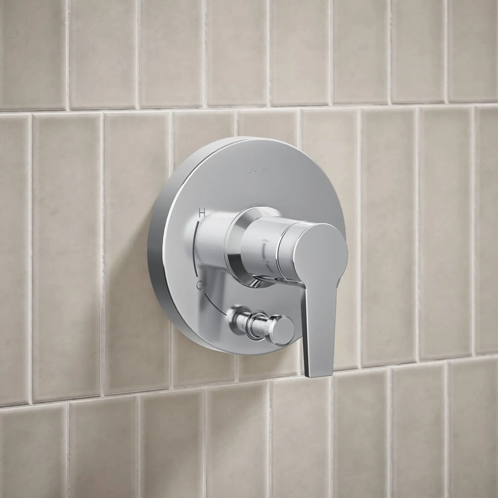 Rite-Temp® shower trim kit with push-button diverter, 2.5 gpm^Kohler