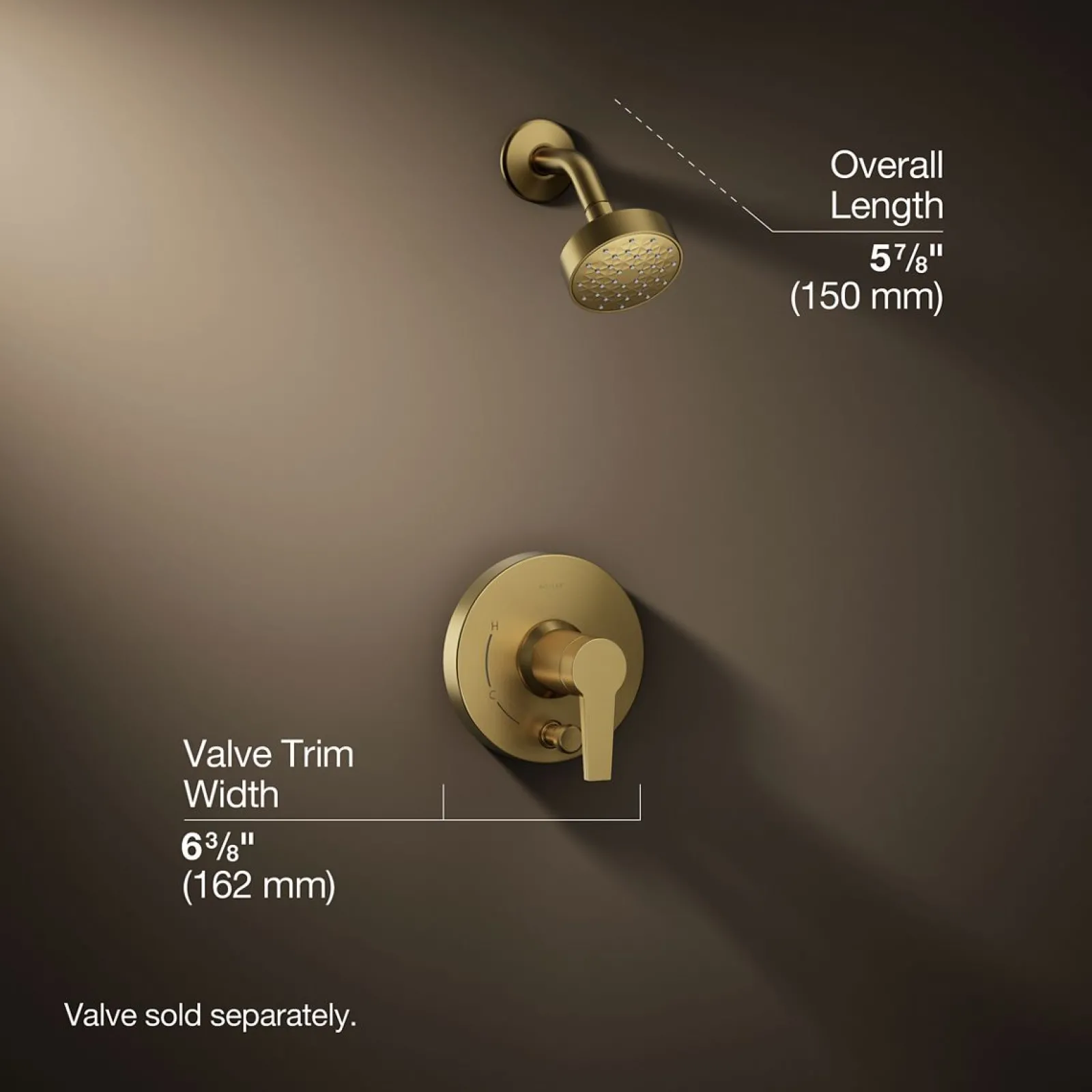 Rite-Temp® shower trim kit with push-button diverter, 2.5 gpm^Kohler