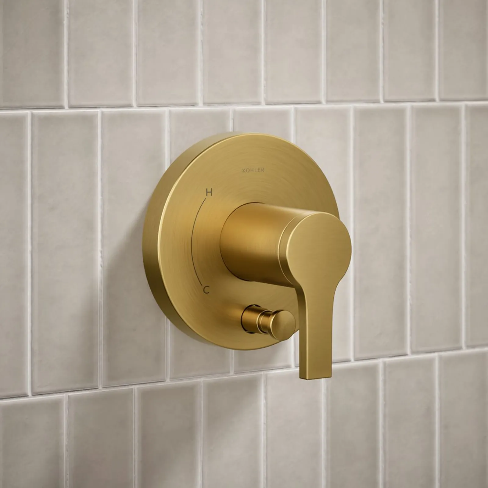 Rite-Temp® shower trim kit with push-button diverter, 2.5 gpm^Kohler New