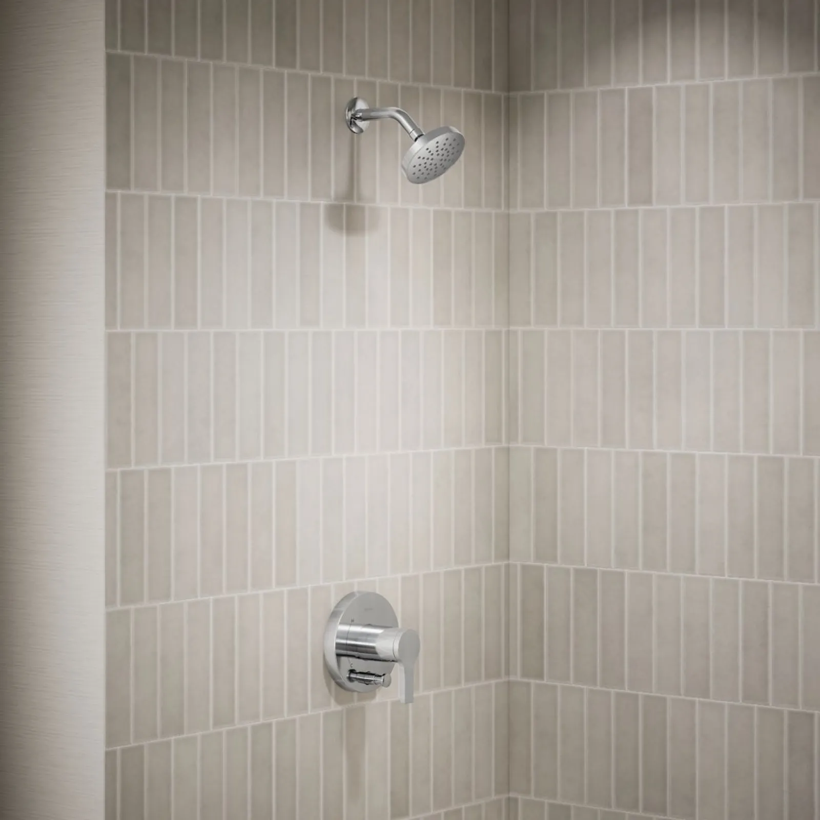 Rite-Temp® shower trim kit with push-button diverter, 2.5 gpm^Kohler New