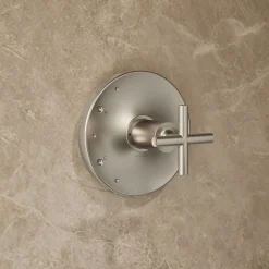 Rite-Temp® shower trim kit with cross handle, without showerhead^Kohler Hot
