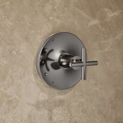 Rite-Temp® shower trim kit with cross handle, without showerhead^Kohler Hot