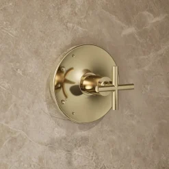 Rite-Temp® shower trim kit with cross handle, without showerhead^Kohler Hot