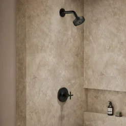 Rite-Temp® shower trim kit with cross handle, without showerhead^Kohler Hot
