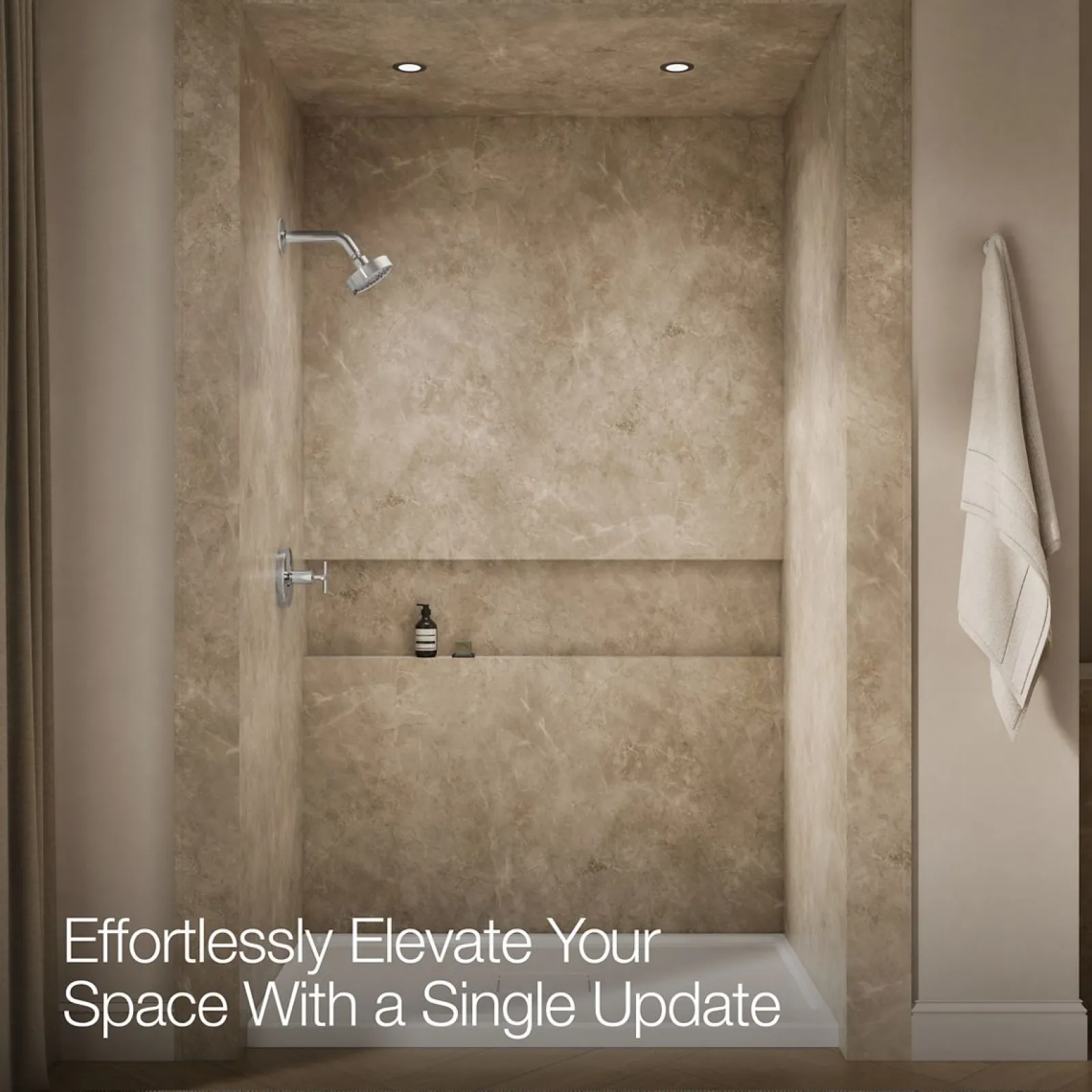 Rite-Temp® shower trim kit with cross handle, without showerhead^Kohler Hot