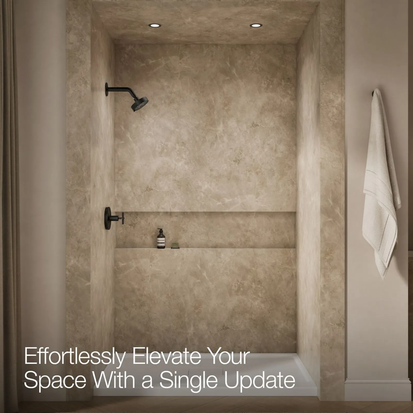 Rite-Temp® shower trim kit with cross handle, without showerhead^Kohler Hot