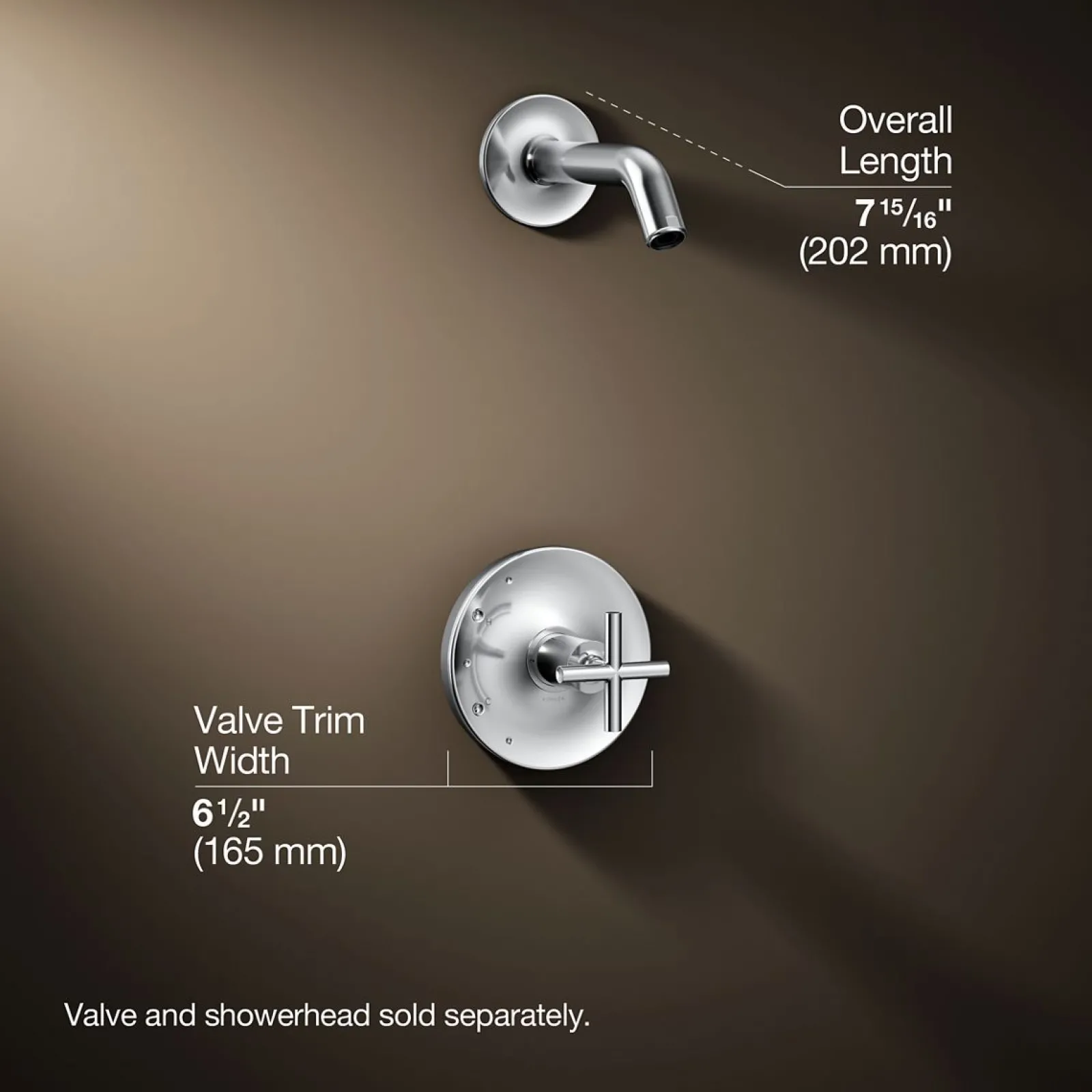 Rite-Temp® shower trim kit with cross handle, without showerhead^Kohler Hot