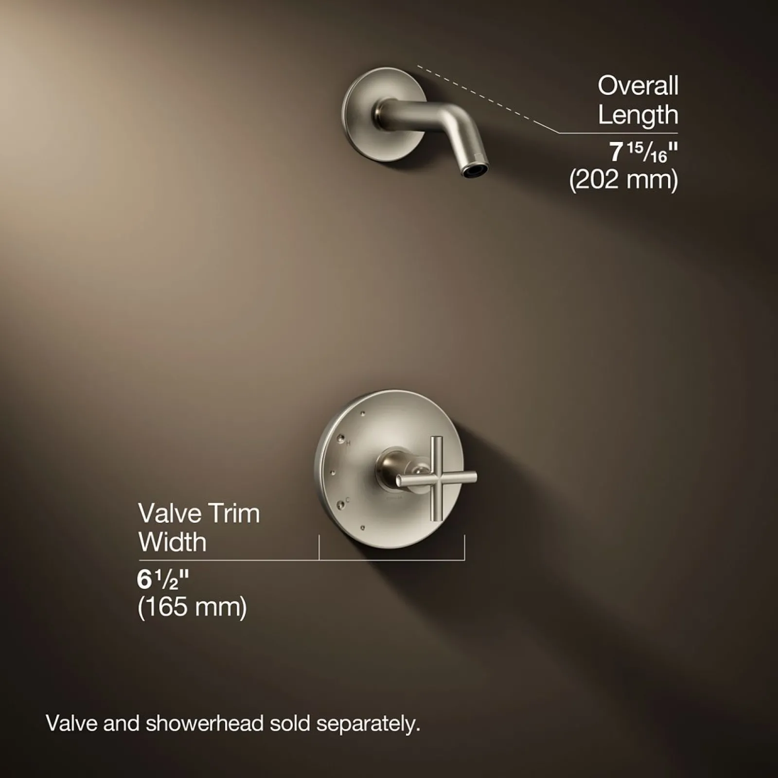 Rite-Temp® shower trim kit with cross handle, without showerhead^Kohler Hot