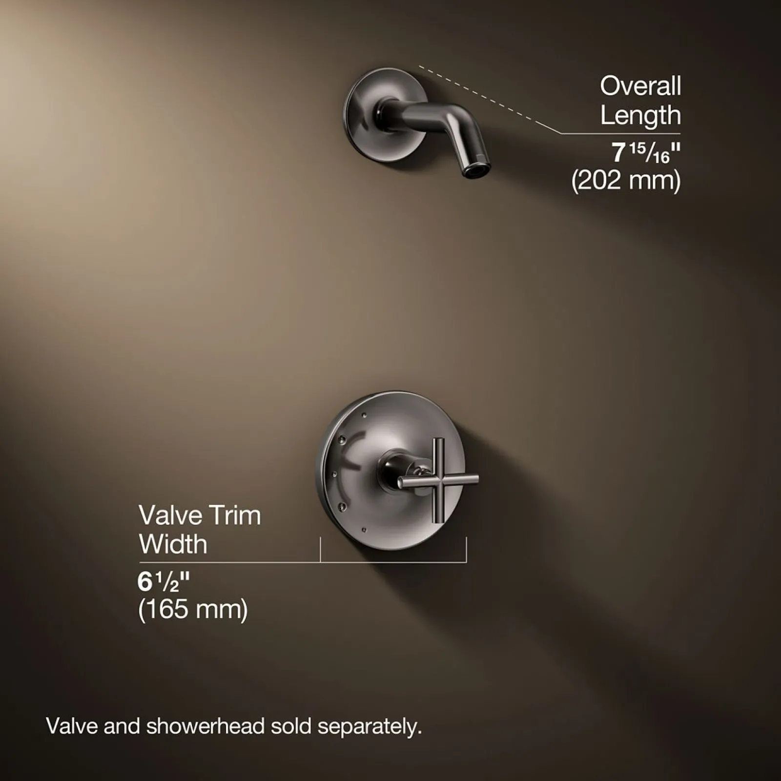 Rite-Temp® shower trim kit with cross handle, without showerhead^Kohler Hot