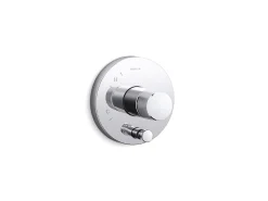 Rite-Temp® valve trim with Oyl handle and diverter^Kohler Hot