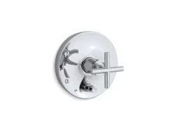 Rite-Temp® valve trim with push-button diverter and cross handle^Kohler Clearance
