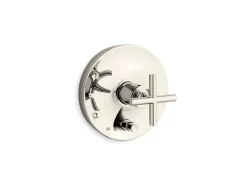 Rite-Temp® valve trim with push-button diverter and cross handle^Kohler Clearance