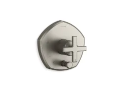 Rite-Temp® valve trim with push-button diverter and cross handle^Kohler Clearance