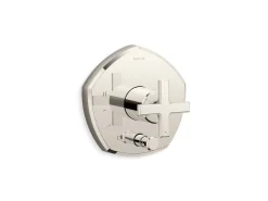 Rite-Temp® valve trim with push-button diverter and cross handle^Kohler Clearance