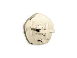 Rite-Temp® valve trim with push-button diverter and cross handle^Kohler Clearance