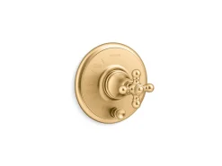 Rite-Temp® valve trim with push-button diverter and cross handle^Kohler Outlet