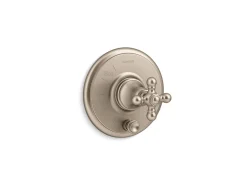 Rite-Temp® valve trim with push-button diverter and cross handle^Kohler Outlet