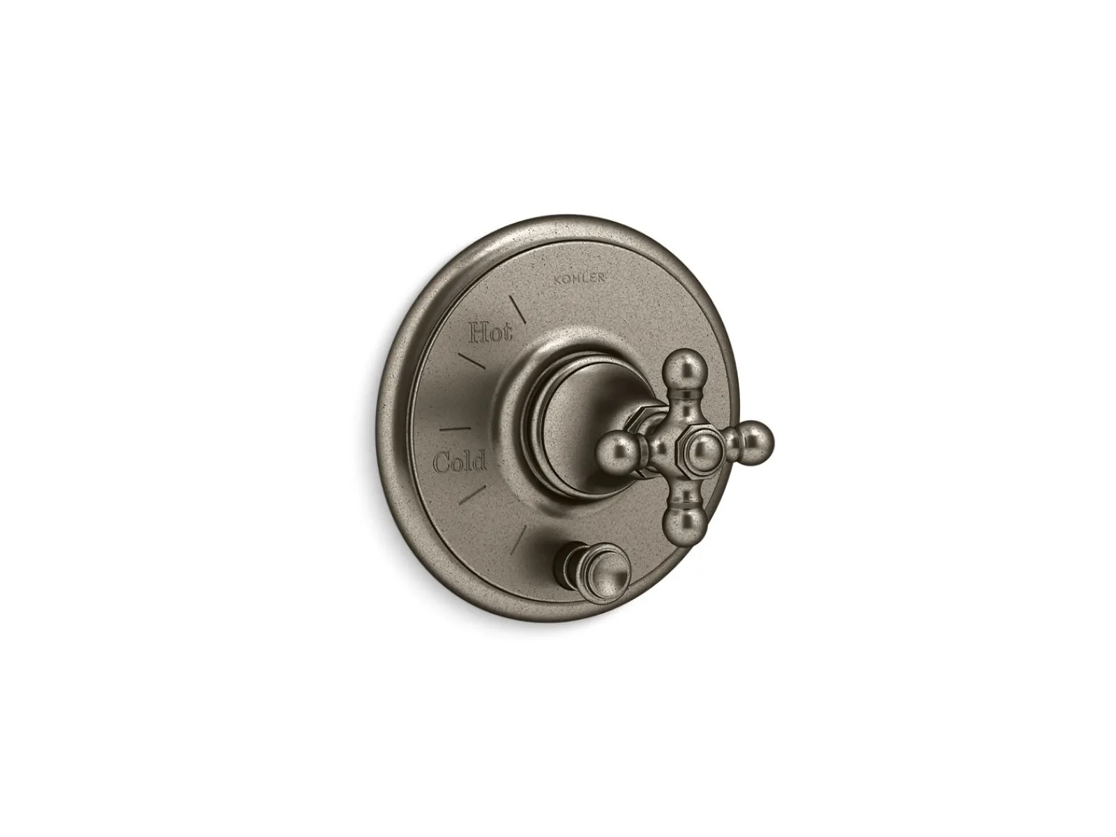 Rite-Temp® valve trim with push-button diverter and cross handle^Kohler Outlet