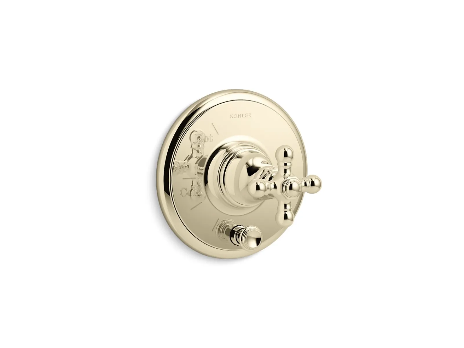 Rite-Temp® valve trim with push-button diverter and cross handle^Kohler Outlet