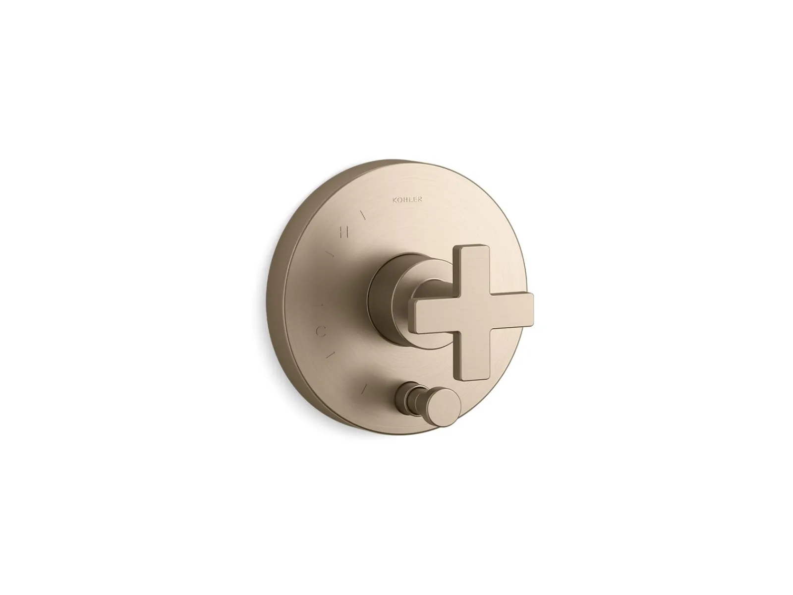 Rite-Temp® valve trim with push-button diverter and cross handle^Kohler Sale