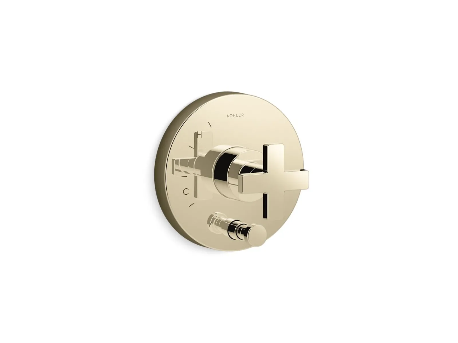 Rite-Temp® valve trim with push-button diverter and cross handle^Kohler Sale