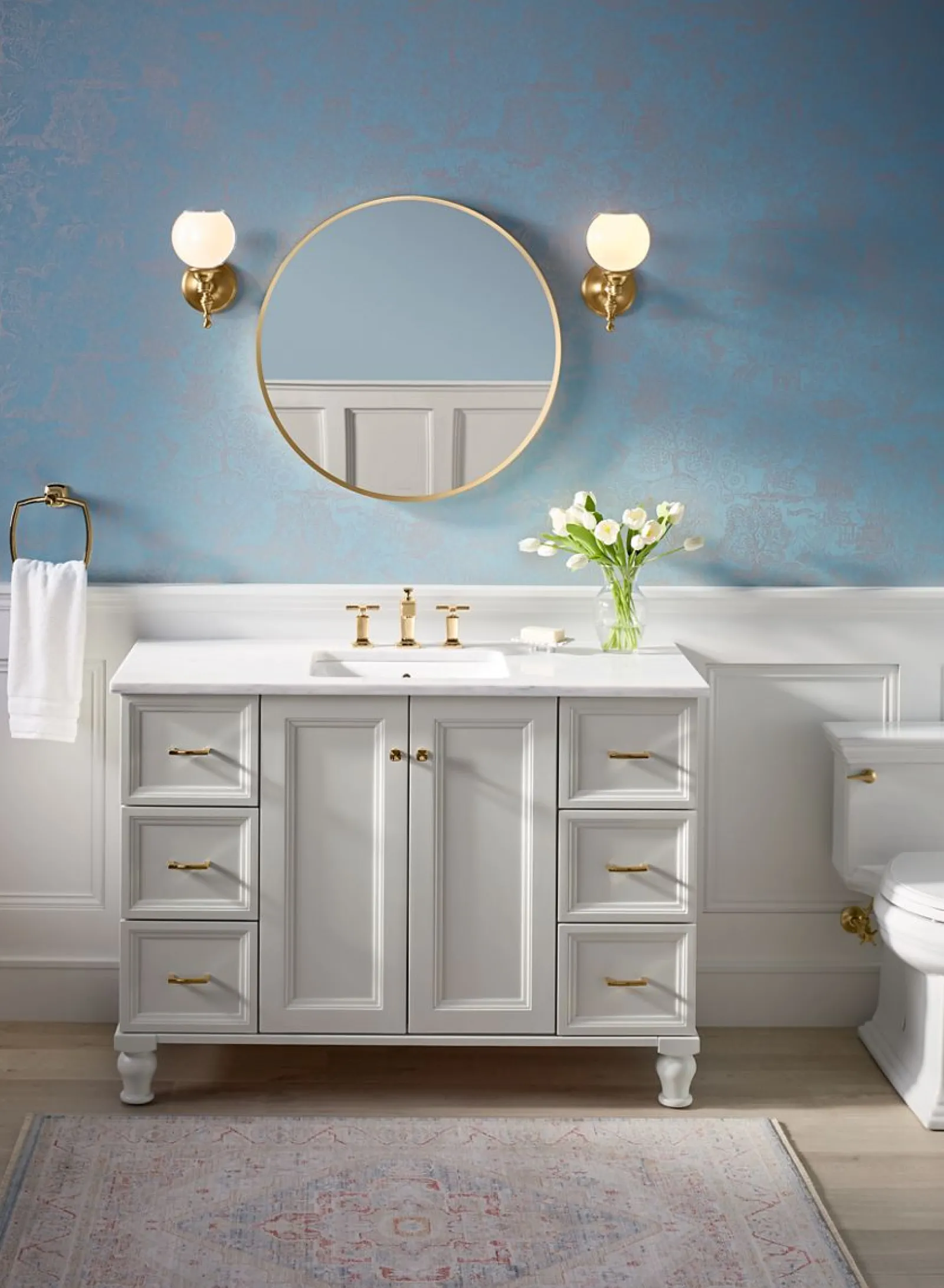 28" round framed mirror^Kohler New