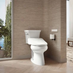 Round-front bidet toilet seat with remote control^Kohler Best