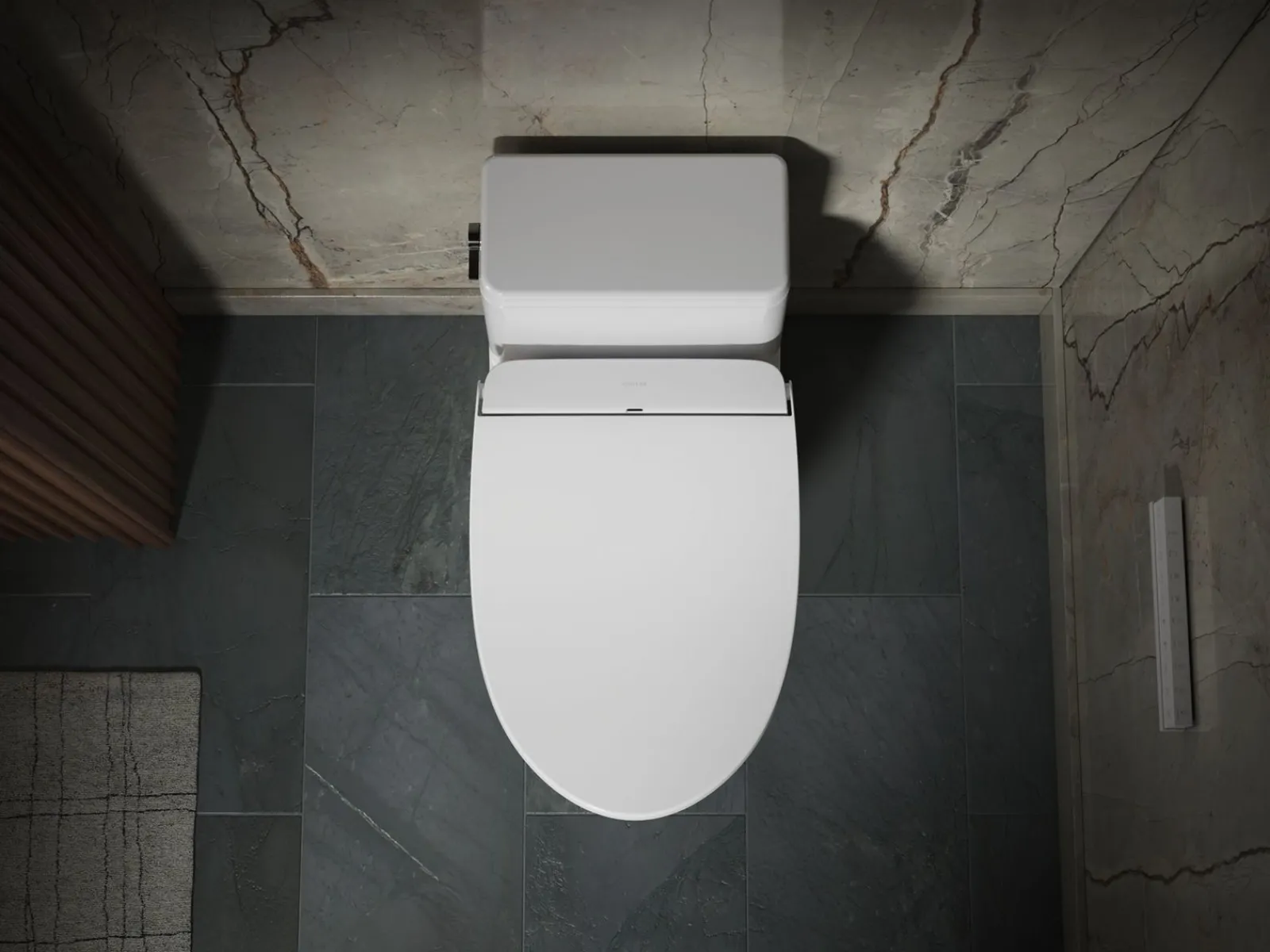 Round-front bidet toilet seat with remote control^Kohler Best