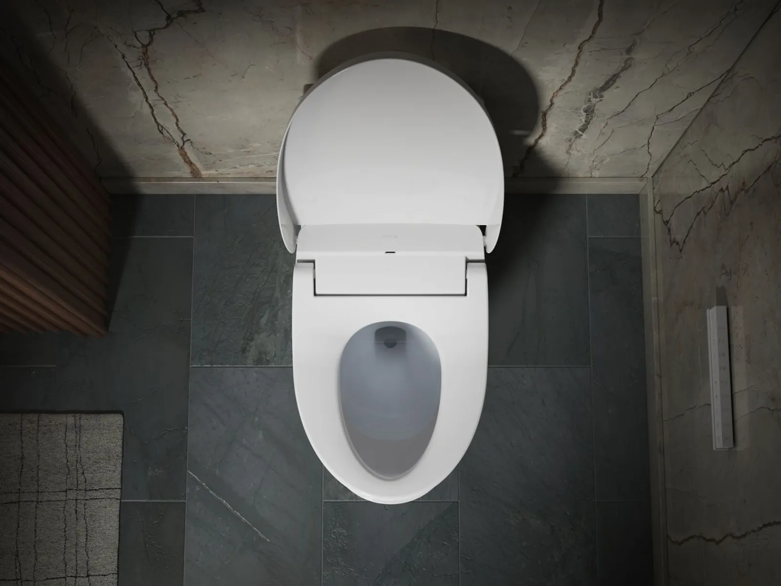 Round-front bidet toilet seat with remote control^Kohler Best