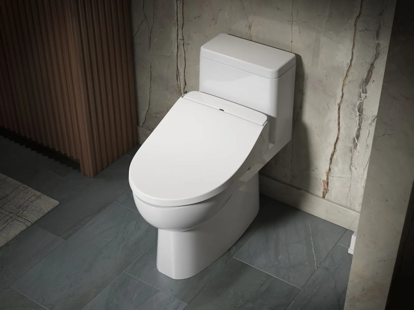 Round-front bidet toilet seat with remote control^Kohler Best