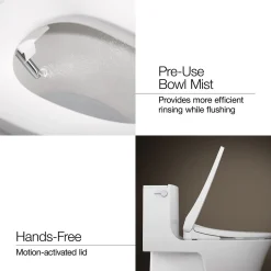 Round-front bidet toilet seat with remote control^Kohler Best