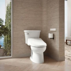 Round-front bidet toilet seat with remote control^Kohler Best