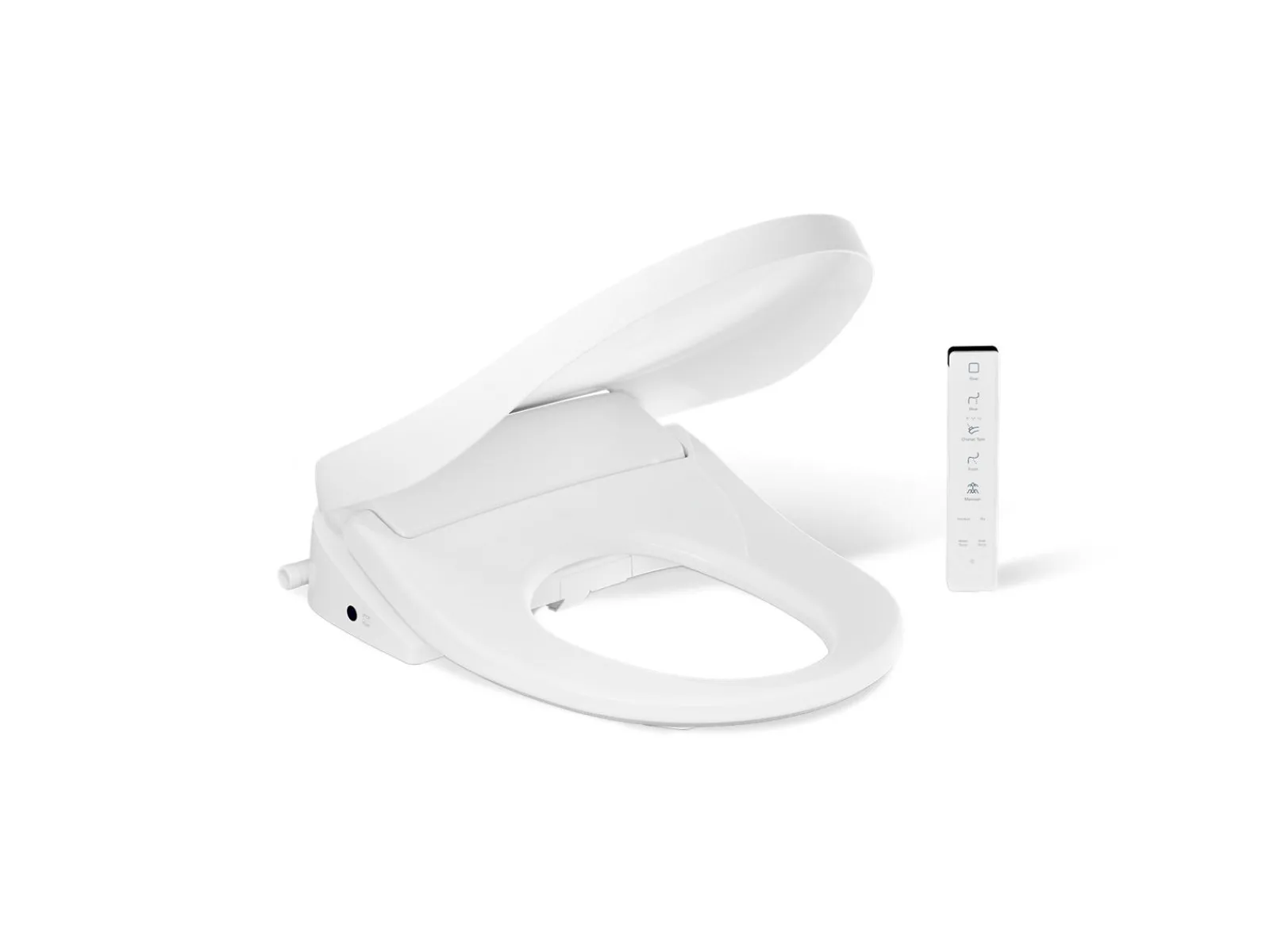 Round-front bidet toilet seat with remote control^Kohler Best