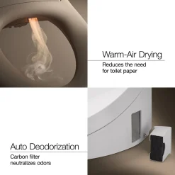 Round-front bidet toilet seat with remote control^Kohler Best