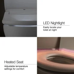 Round-front bidet toilet seat with remote control^Kohler Best