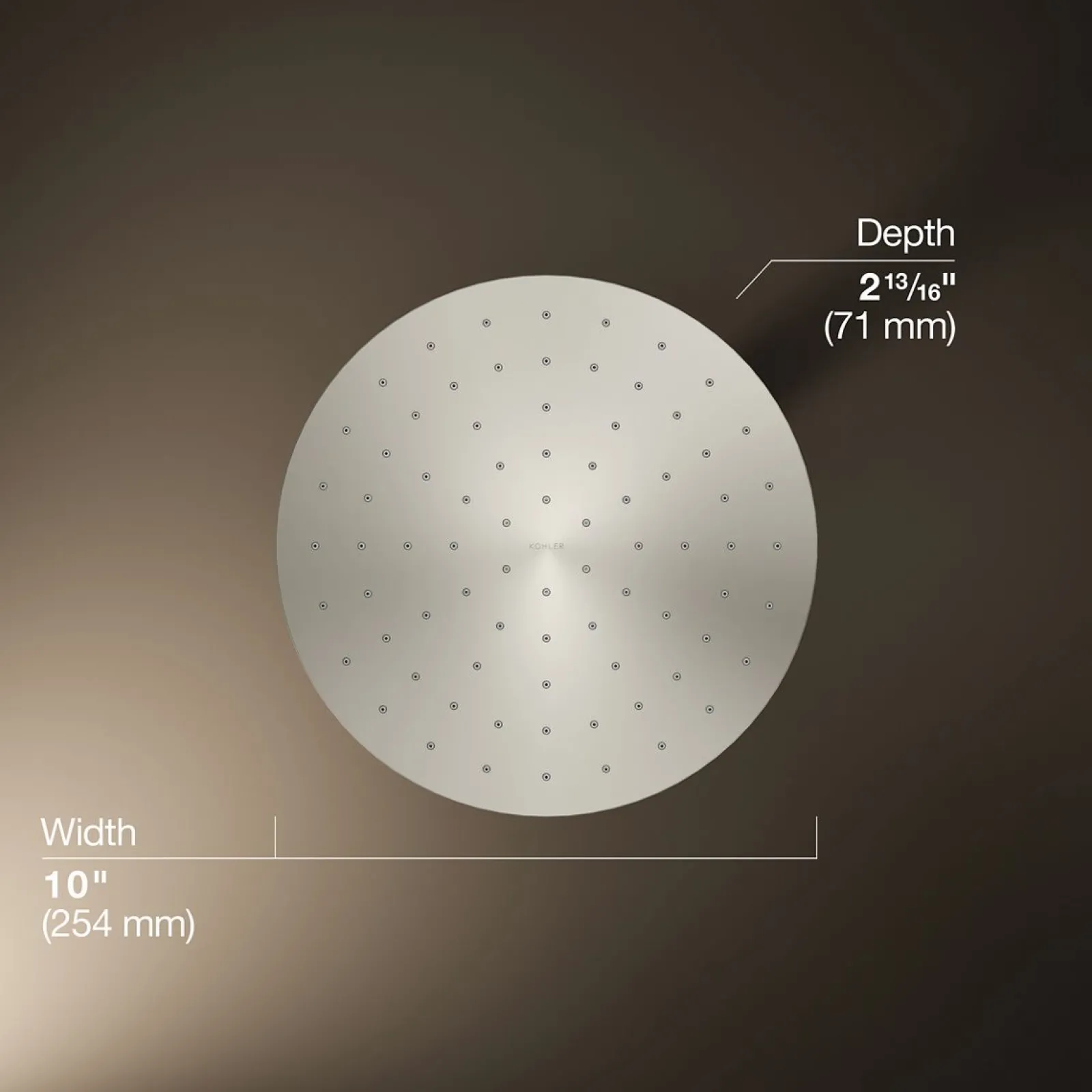 Round 10" single-function rainhead, 2.5 gpm^Kohler Sale