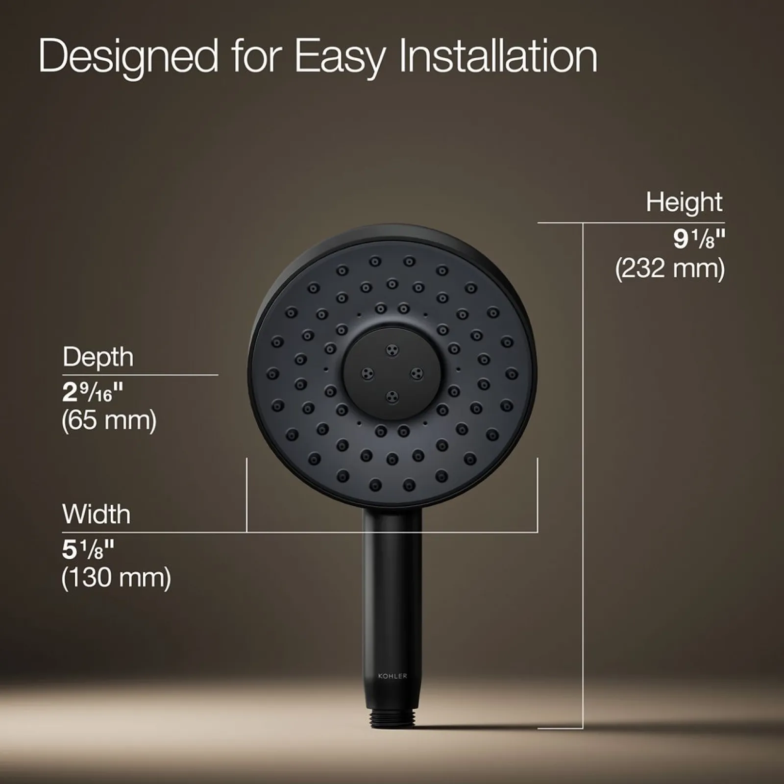 Round three-function handshower, 1.75 gpm^Kohler Hot