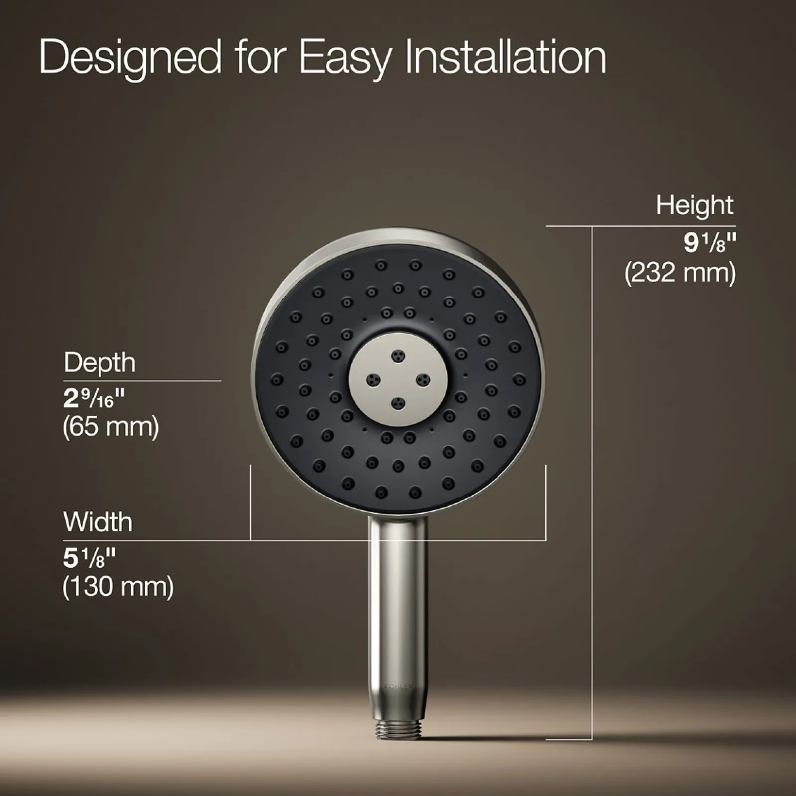 Round three-function handshower, 1.75 gpm^Kohler Hot