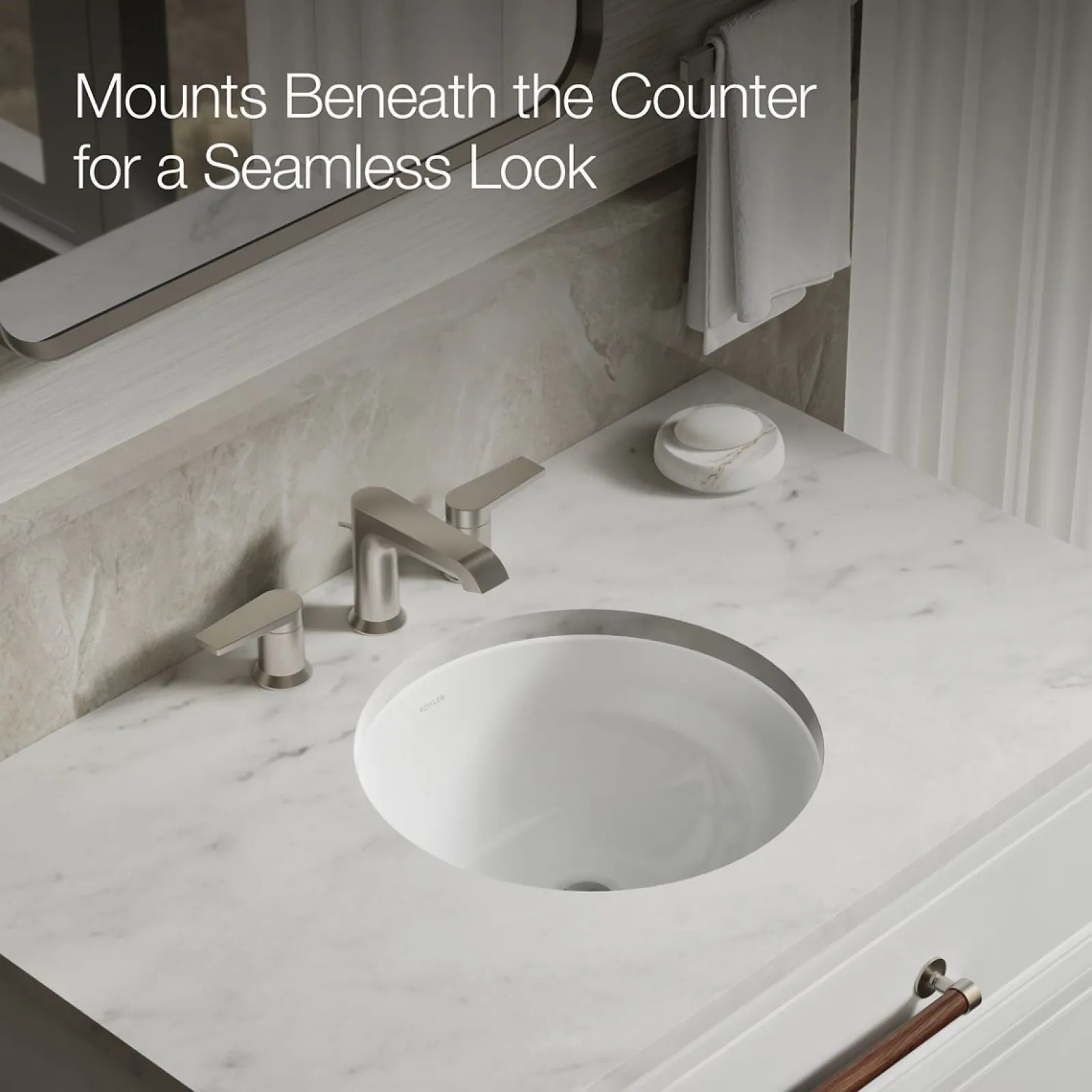 16-1/8" round undermount bathroom sink, no overflow^Kohler Clearance