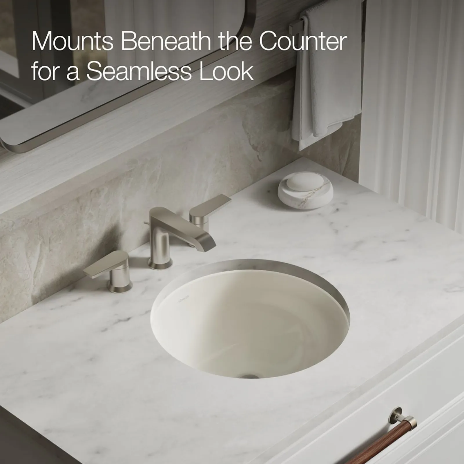 16-1/8" round undermount bathroom sink, no overflow^Kohler Clearance