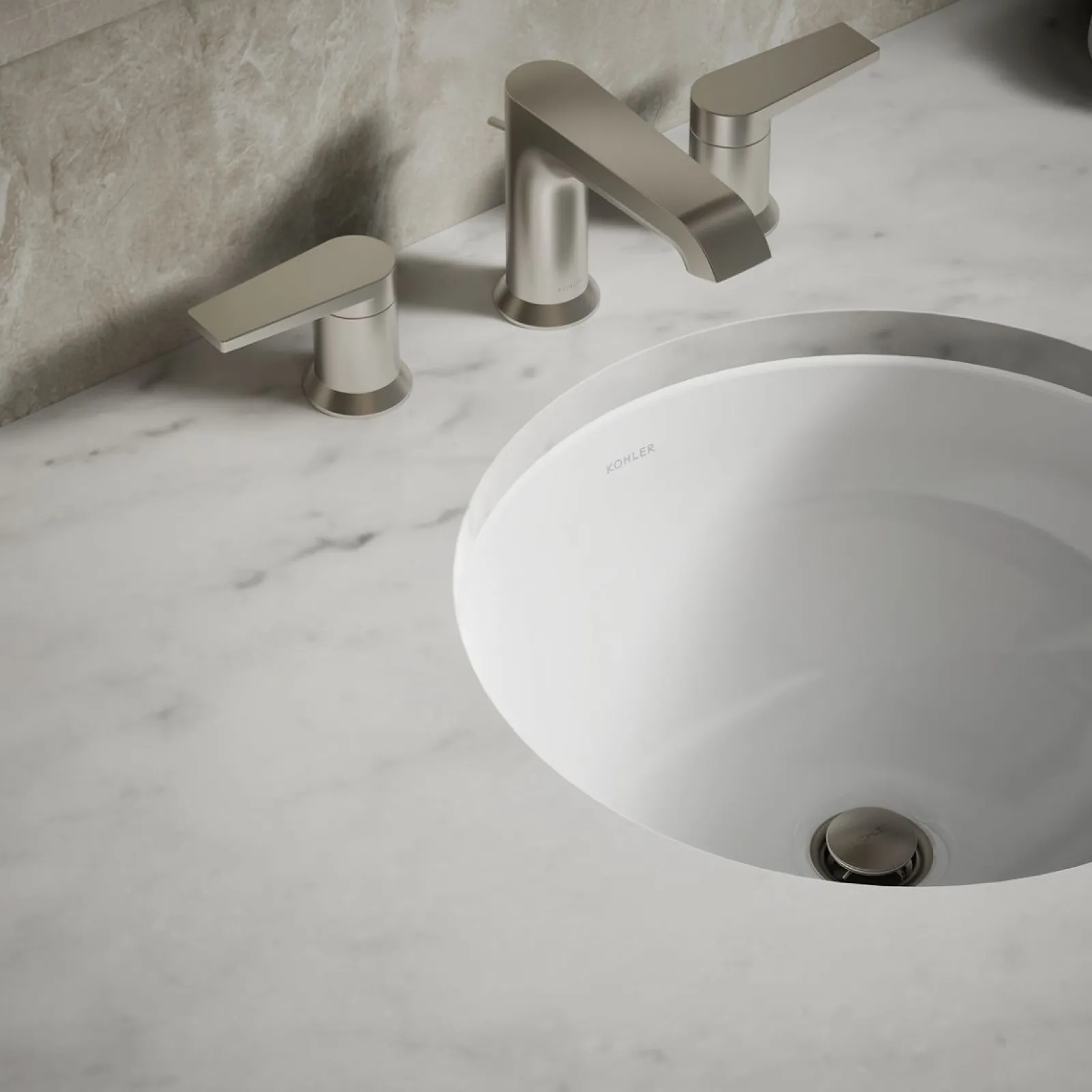 16-1/8" round undermount bathroom sink, no overflow^Kohler Clearance