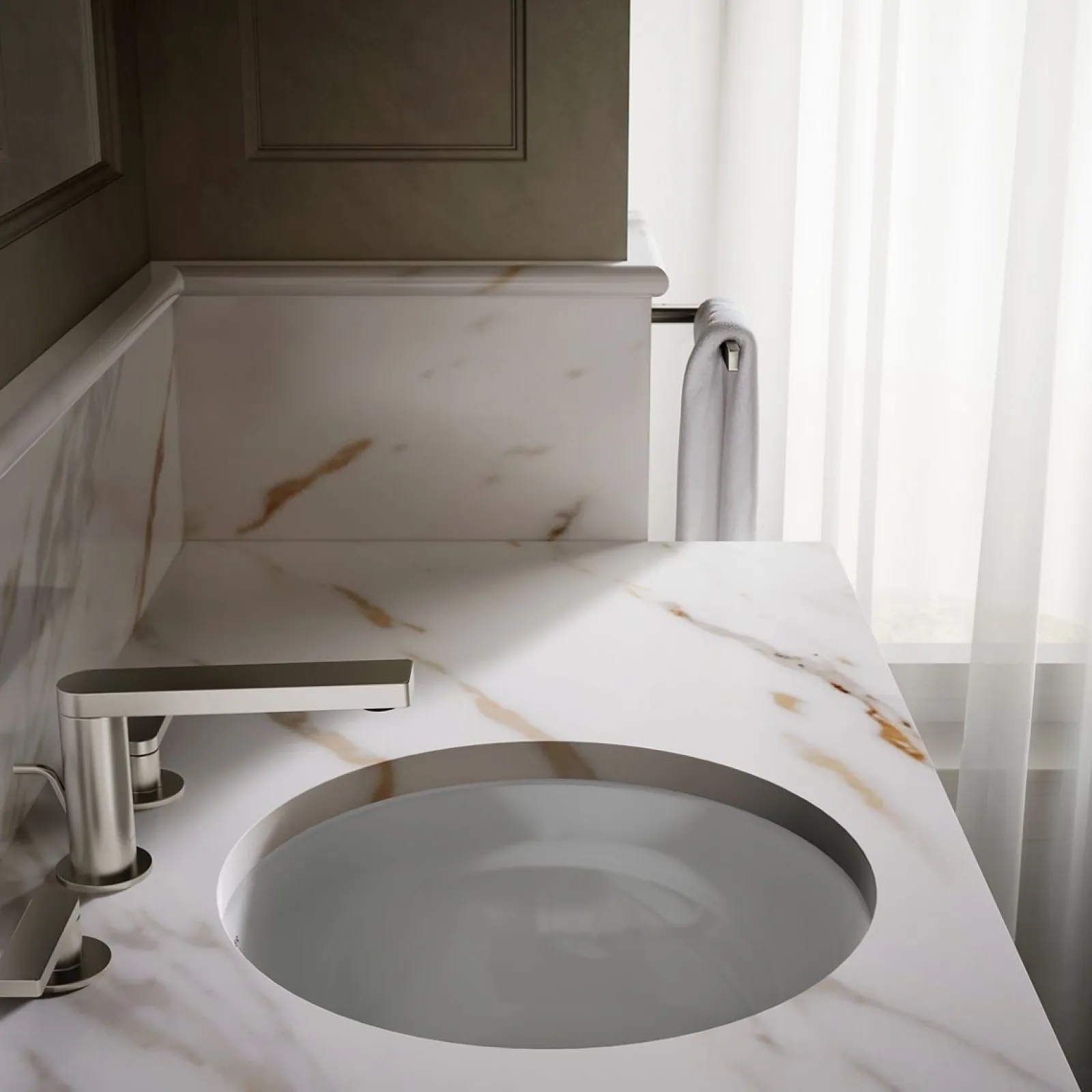 16-1/4" round undermount bathroom sink, no overflow^Kohler Discount