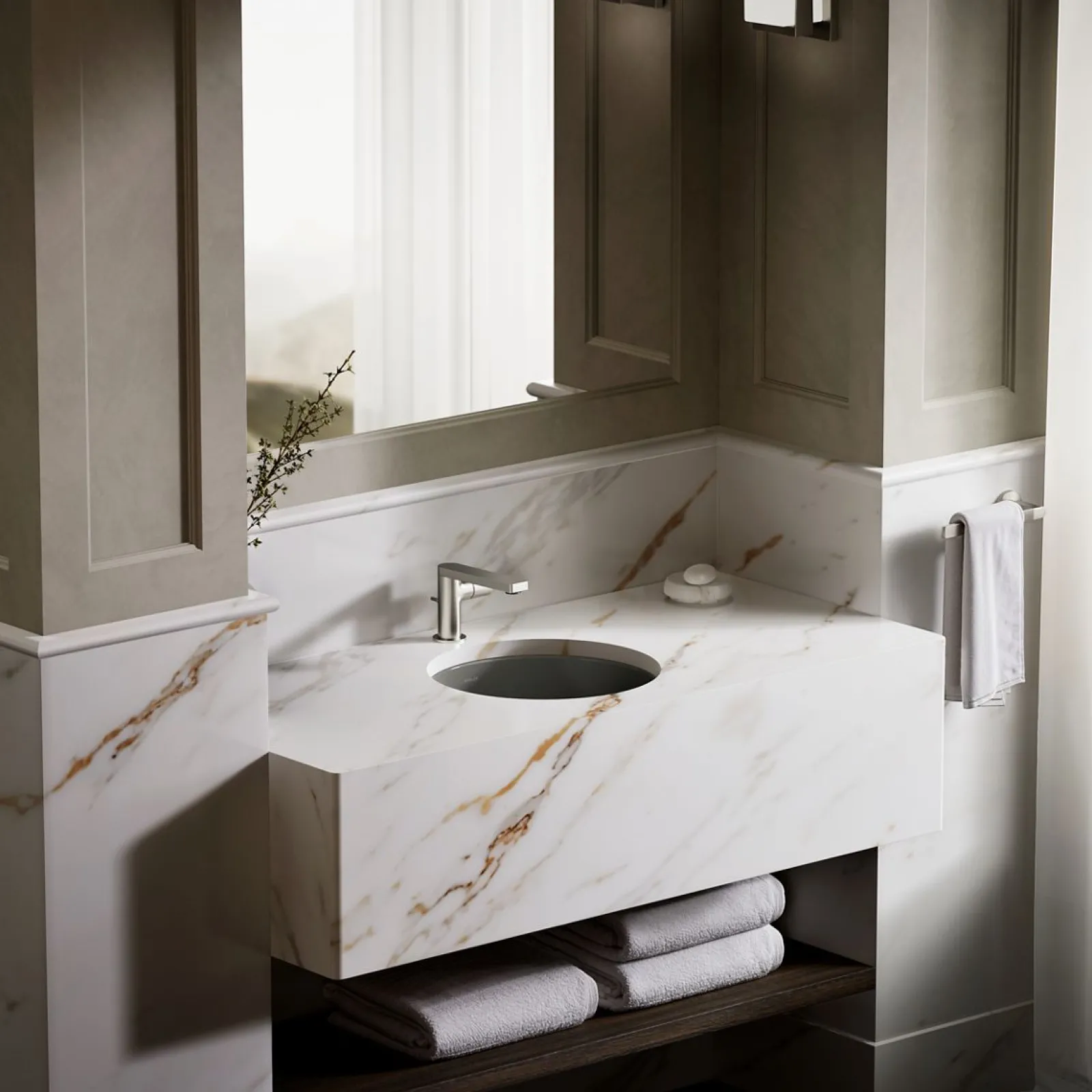 15-3/4" round undermount bathroom sink^Kohler Best