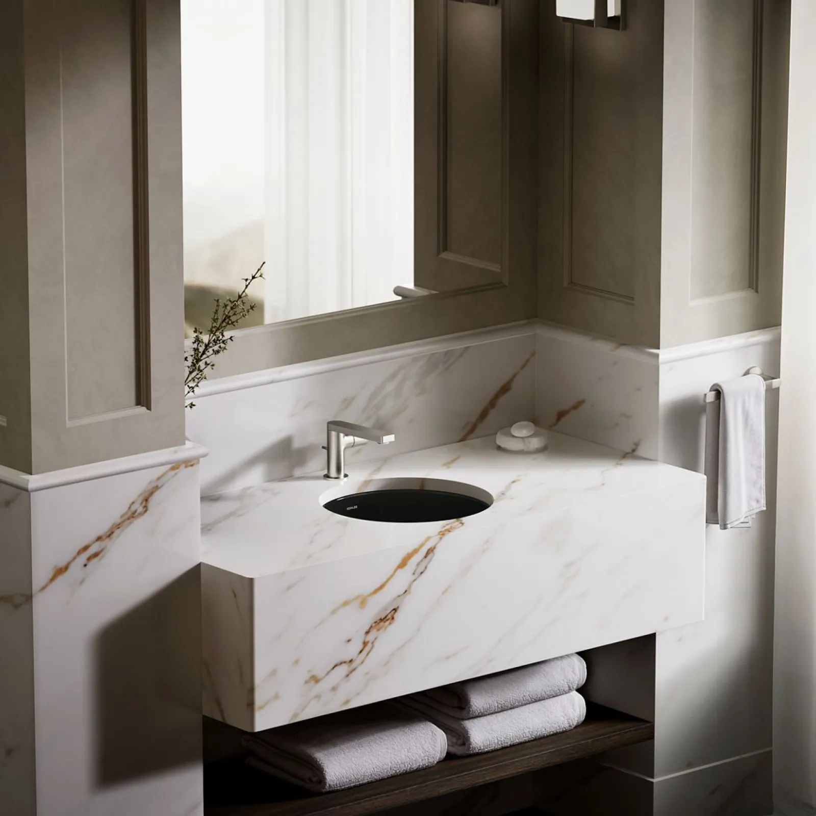 15-3/4" round undermount bathroom sink^Kohler Best