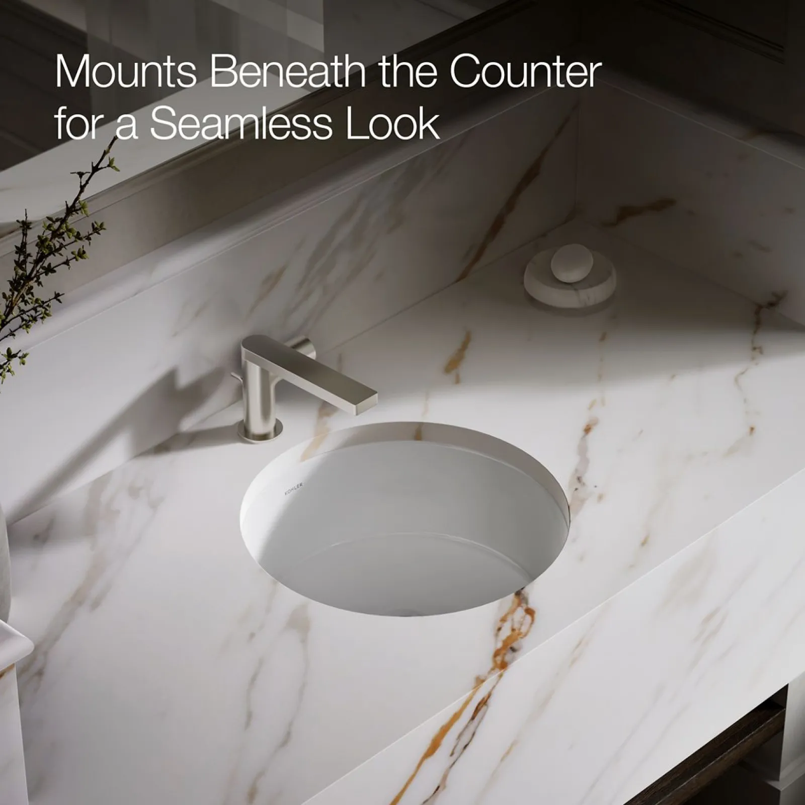 15-3/4" round undermount bathroom sink^Kohler Best