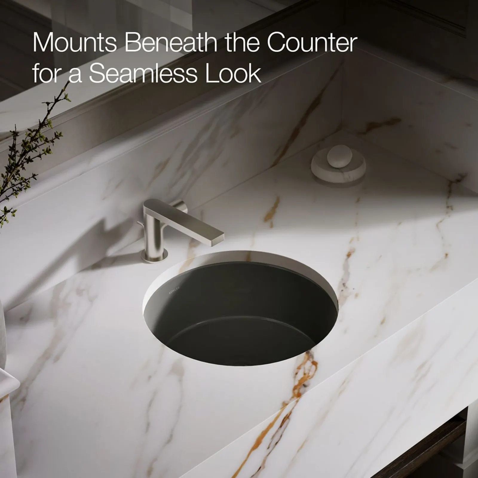 15-3/4" round undermount bathroom sink^Kohler Best