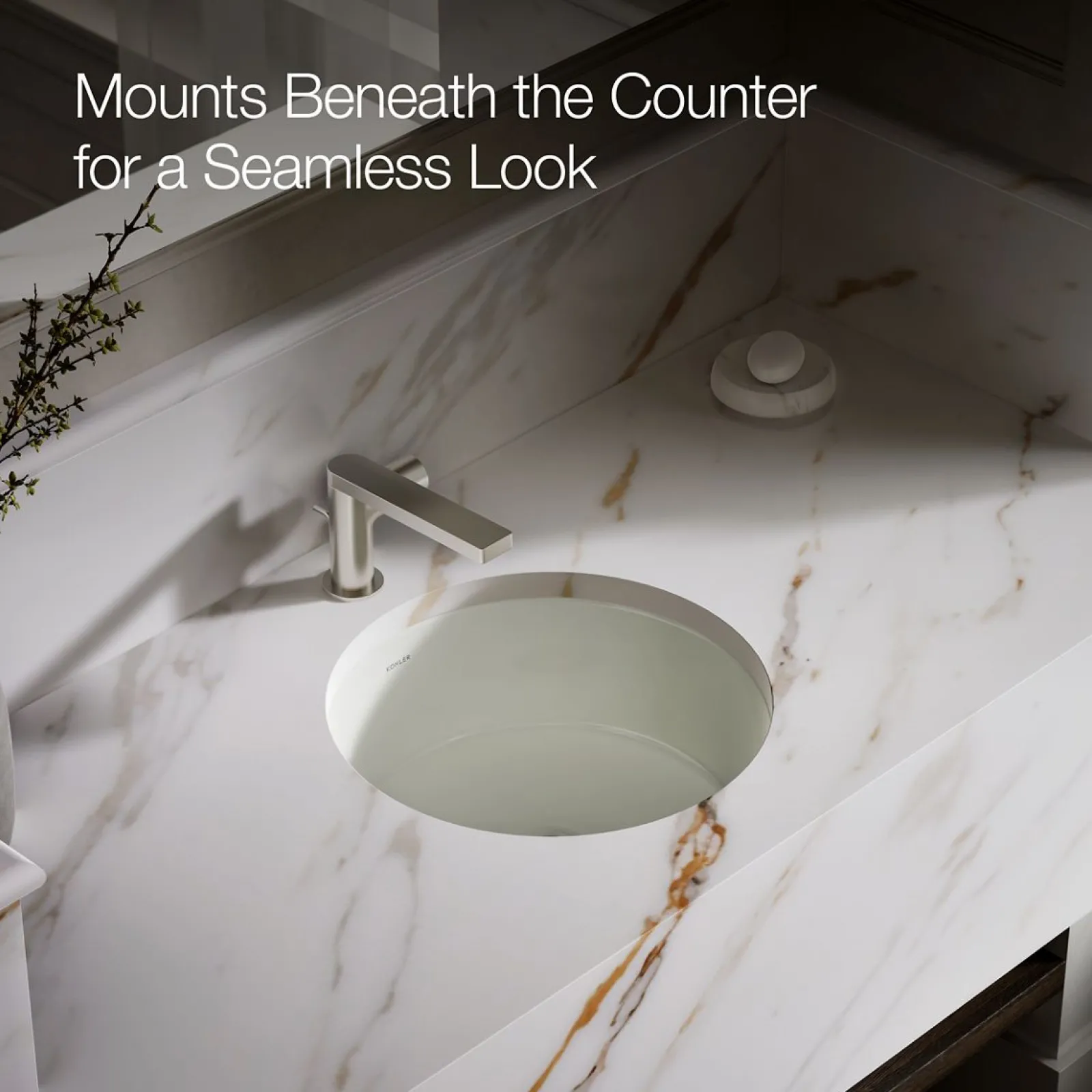 15-3/4" round undermount bathroom sink^Kohler Best
