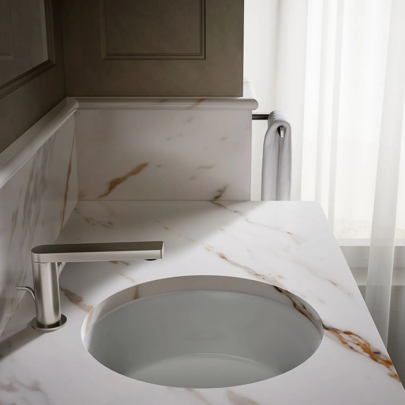 15-3/4" round undermount bathroom sink^Kohler Best